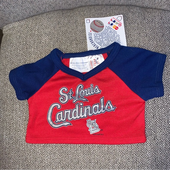 Build a Bear Baseball Shirt MLB St Louis Cardinals RARE HTF VINTAGE BABW Top - Picture 1 of 3